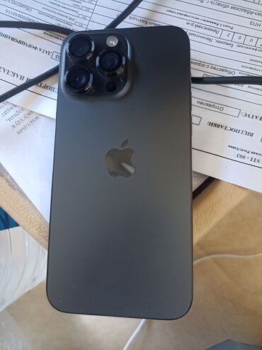 телефон рассрочку ош: IPhone 15 Pro, Колдонулган, 256 ГБ, Black Titanium, Каптама, 89 %