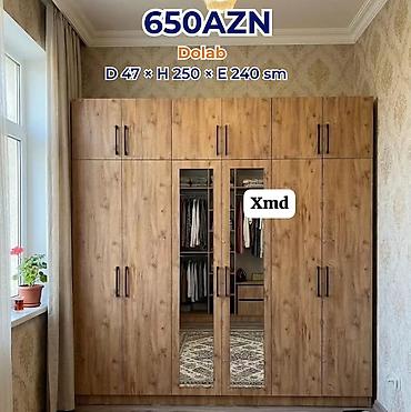 aile agaci: Dolab – 650 AZN Ölçülər: Dərinlik 47 sm × Hündürlük 250 sm × En 240 — 1