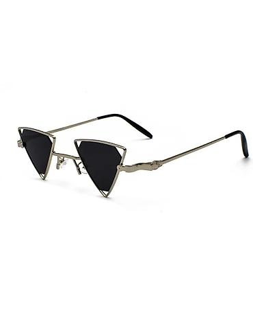 optik eynək modelləri: Tərsinə çevrilmiş üçbucaq (inverted triangle) linzalar; açıq metal — 1