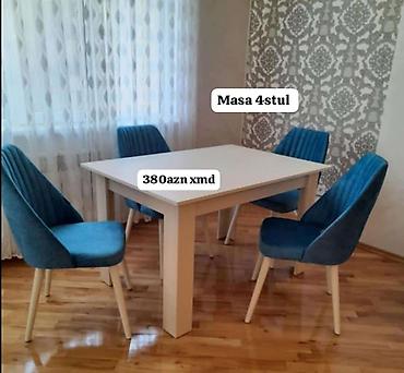 tap az metbex stol stul: Mətbəx/Qonaq otağı dəsti – masa + 4 stul - Komplekt: 1 ədəd — 1
