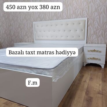 1 neferlik carpayilar: Новый, Двуспальная кровать, С подъемным механизмом, С матрасом