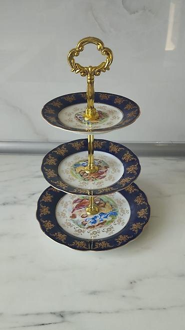 dekor vitrin: Klassik üslubda masa dəsti – dekorativ porcelan və şüşə aksessuarlar — 1