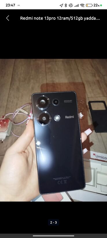redmi 12 g: Redmi Note 13 Pro, 512 GB, rəng - Qara