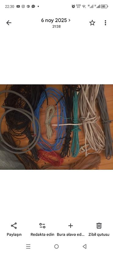 data kabel lan: Yeni, Kabel, Mis, Kredit yoxdur — 1