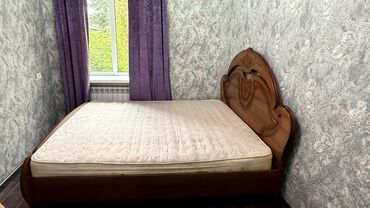 кровать ош: Продается двуспальная кровать б/у. адрес боконбаева тыныстанова