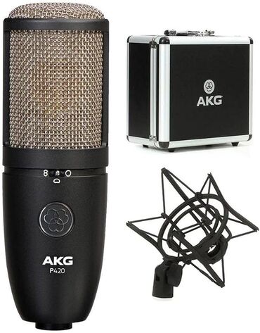 микрофон конденсаторный: Продаю студийный микрофон AKG P420 Новый, в коробке, не пользовались