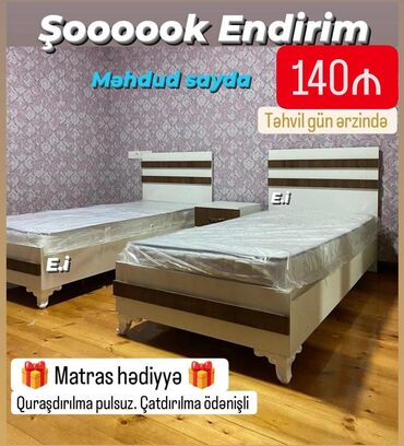 çarpayı matras: Yeni, Təknəfərlik çarpayı, Matras ilə