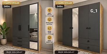 agaclar: Yeni, 3 qapılı, Qara, Açılan, Düz dolab — 1
