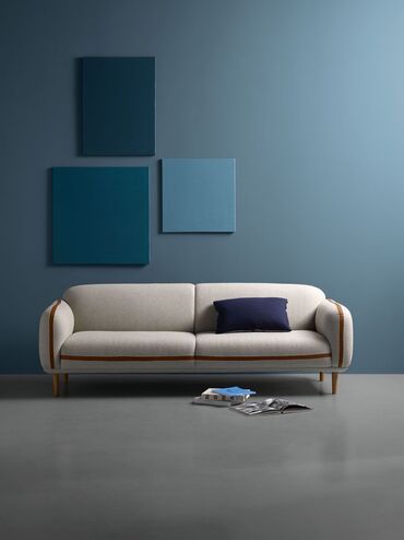 Диваны: Модульный диван, цвет - Голубой, Новый