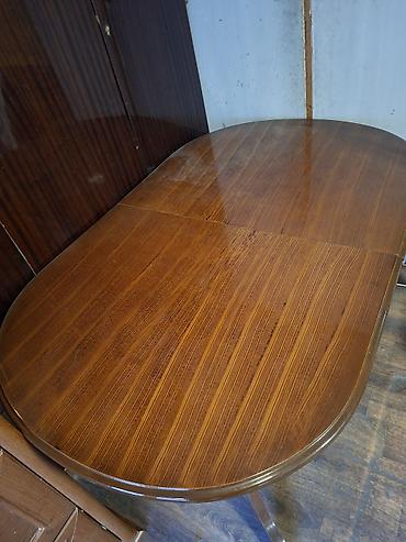 taxta biti: Qonaq masası, İşlənmiş, Açılan, Taxta, Oval masa — 7