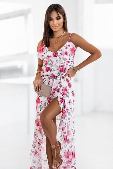 leto: 🌸Duga letnja haljina na bretele sa cvetnim printom
✅2300 din — 2