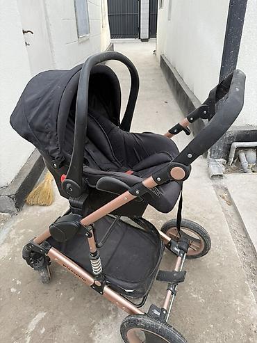 Коляски: Коляска, цвет - Черный, Б/у — 3