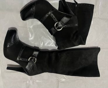 женская обувь зима: Сапоги, 38, цвет - Черный