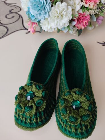 Домашние тапочки: Домашние тапочки, 38, Новый, цвет - Зеленый, Самовывоз — 5