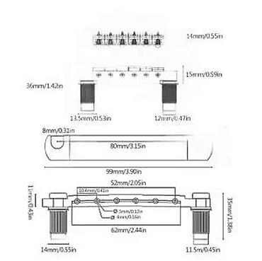 Gitare: BRIDGE TUNE-O-MATIC - LP KOMPLET PROFI | . Slanje po dogovoru — 12