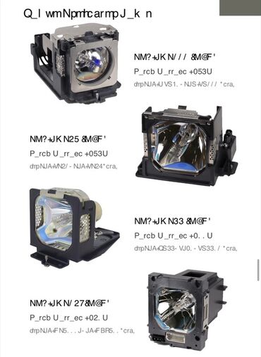 Lampalar: Məhsul: Proyektor üçün orijinal “bare bulb” lampalar Brendlər və — 6