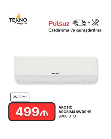 i̇şlənmiş soyuducular: Кондиционер Новый, 30-35 м², Сплит-система, Нет кредита, Бесплатная установка