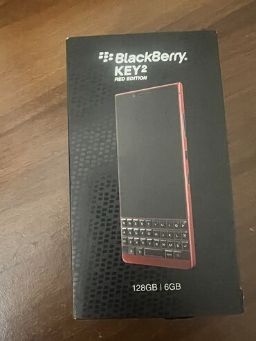 blackberry qiyməti: Blackberry Key2, 128 GB, rəng - Qırmızı, Zəmanət, Sensor, Barmaq izi