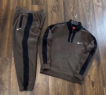 флис: Флисовый спортивный костюм Nike (верх + брюки) - Материал: мягкий — 2