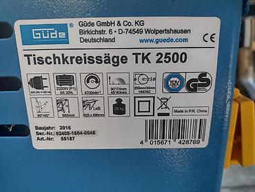 Cirkulari: Veliki cirkular donešen iz Nemačke model GUDE TK 2500 Snaga 2200 W — 7