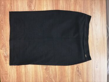 crna kožna suknja kombinacije: S (EU 36), Midi, bоја - Crna
