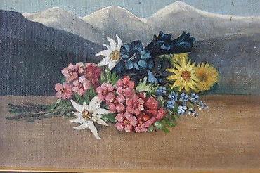 versus satovi: SLIKA BERGE UND BLUMEN I, 100 GODINA STARA, 27,5 X 21 | Slika \Berge — 2