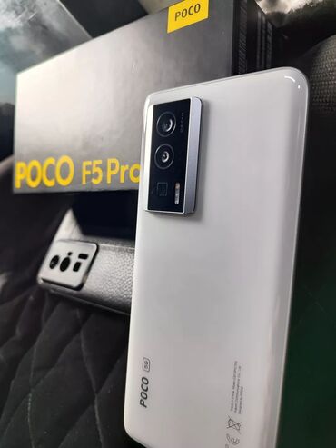 смартфон на рассрочку: Poco F5 Pro, Жаңы, 256 ГБ, түсү - Ак, 1 SIM, 2 SIM