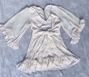 bela haljina zara: M (EU 38), L (EU 40), bоја - Bela, Drugi stil, Dugih rukava