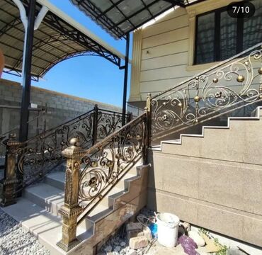 Готовые перила: Готовые перила, Материал: Кованное железо, Для лестницы, Новый — 18