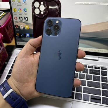 Apple iPhone: IPhone 12 Pro Max, Б/у, 128 ГБ, Синий, Чехол, 84 % at lalafo.kg — 1 Apple iPhone: IPhone 12 Pro Max, Б/у, 128 ГБ, Синий, Чехол, 84 % — 1