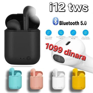 Slušalice: I12 tws bežične bluetooth slušalice samo 1100 dinara Moguće je lično