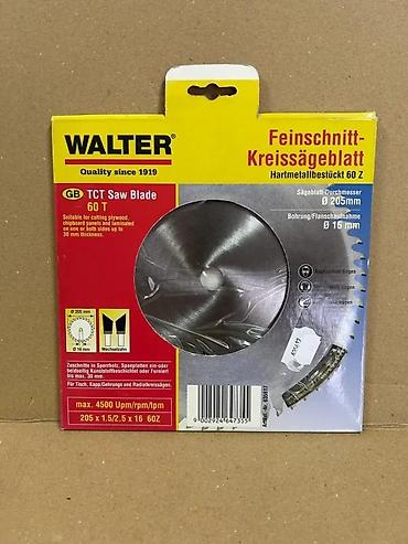 motore: WALTER TCT kružna testera za fino sečenje – 205 mm, 60 zuba - Model — 1