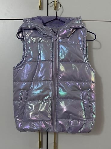 Верхняя одежда: Детская стеганая жилетка с капюшоном, иридисцентная (переливающийся — 5