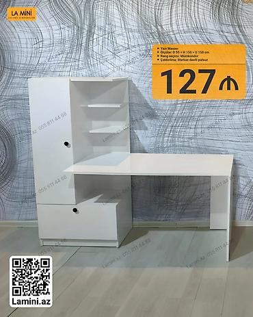 künc rəf: Künc masa, Stulsuz, Polkalı, Siyirməli, Sadə laminat — 1