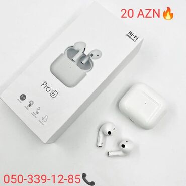 Mikrofonlar: Yeni Simsiz (Bluetooth) Qulaqcıqlar, Apple, rəng - Ağ