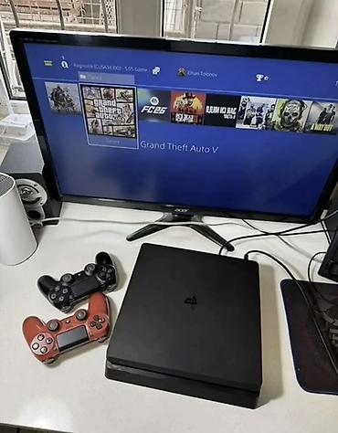 пс4 дешево: Прошитая PlayStation 4 Slim tb + 2 беспроводных контроллера DualShock — 1