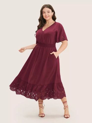 pantalone 42: XL (EU 42), bоја - Bordo, Kratkih rukava