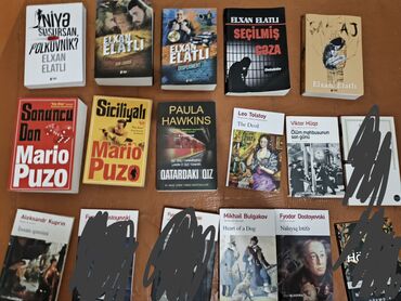 Художественная литература: Romanlar və klassikalar, kitabların əksəriyyəti 1 dəfə oxunub və