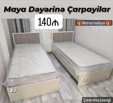 Masa və oturacaq dəstləri: Yeni, Təknəfərlik çarpayı, Matras ilə