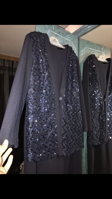 za haljina: XL (EU 42), 2XL (EU 44), bоја - Crna, Drugi stil, Dugih rukava