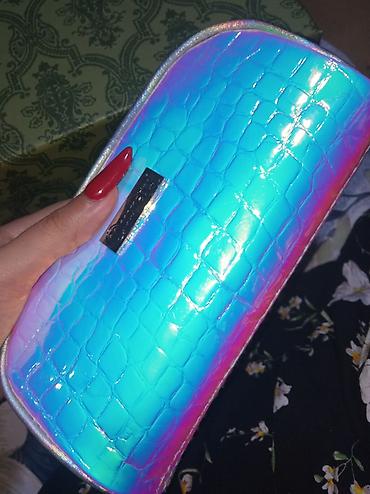 fatimə: Holografik kosmetik çanta - Rəng: mavi–çəhrayı keçişli, parlaq — 1