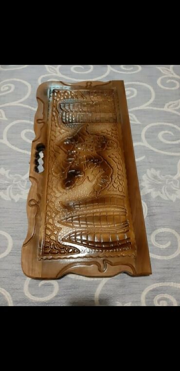 Nərdlər: Əl işi taxta nərd taxtaları - Material: möhkəm ağac, əl ilə oyma — 9