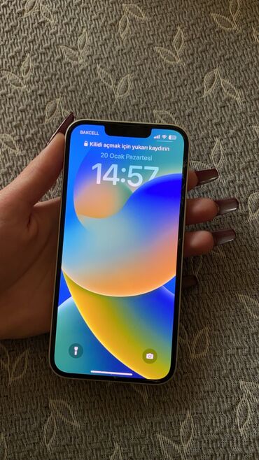 kredit iphone 13: IPhone 13, 128 GB, Ağ, Barmaq izi, Face ID