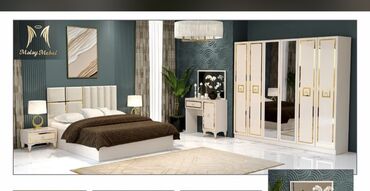 Yataq otağı dəstləri: 2 təknəfərlik çarpayı, 2 tumba, Dolab, Komod, Türkiyə, Yeni — 9