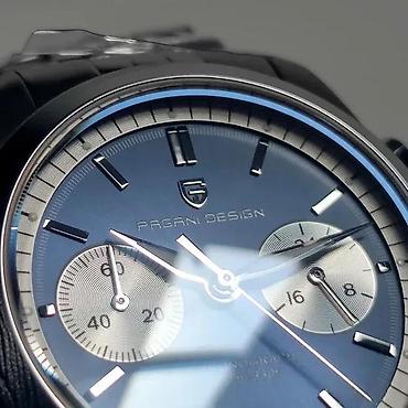 Ručni satovi: PAGANI DESIGN PD-1775 - 37.5mm - Plava - Seiko VH64 Potpuno nov muški — 6