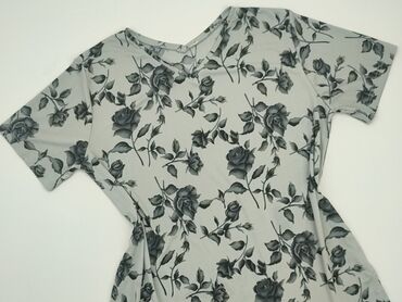 bluzki w kwiaty z bufiastymi rękawami: Blouse, 7XL (EU 54), condition - Very good