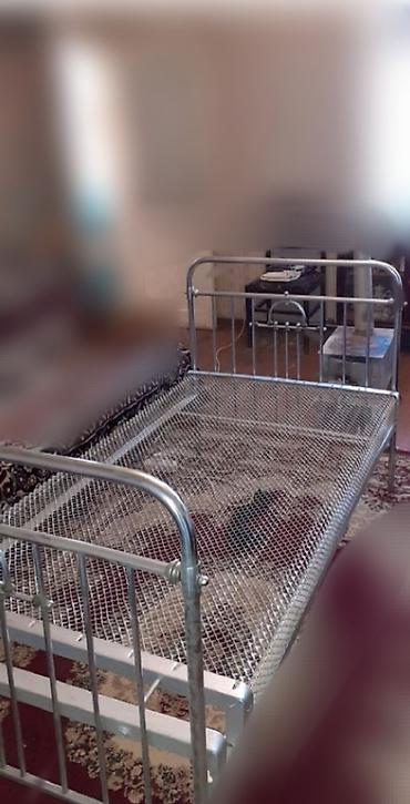 doşek satışı: Metal tor şəbəkəli çarpayı - Material: tam metal konstruksiya, möhkəm — 1