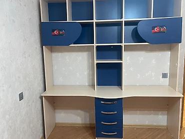ramazan şəkilləri: İki tərəfli iş/bilik masası və üst modul - Material: laminat/LDSP - — 2