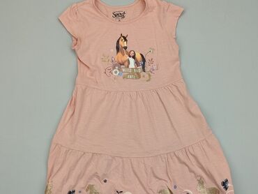 różowa sukienka satynowa: Sukienka, C&A, 9 lat, 128-134 cm, stan - Dobry