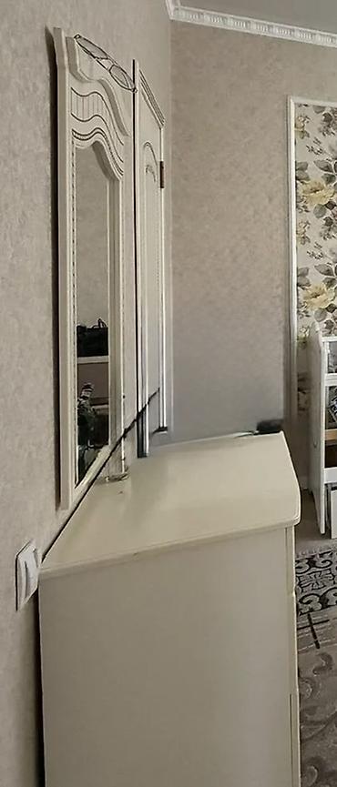прованс: Спальный гарнитур, Б/у, Двуспальная кровать, Шкаф, Комод, В рассрочку, МДФ, цвет - Бежевый — 2